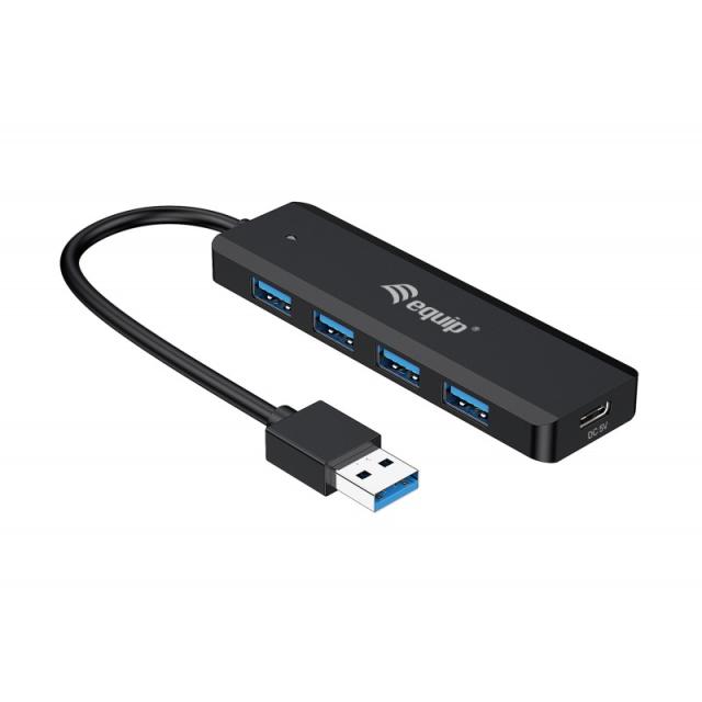 Equip - 128959 hub de interfaz USB 3.2 Gen 1 (3.1 Gen 1) Type-A 5000 Mbit/s Negro