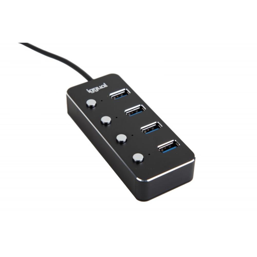 iggual - Hub tipo C x 4 puertos USB 3.1 4BUTTONS