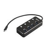 iggual - Hub tipo C x 4 puertos USB 3.1 4BUTTONS