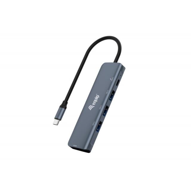 Equip - Adaptador multifunción USB-C 5 en 1, HDMI, USB 3.2 GEN1, 100W USB PD