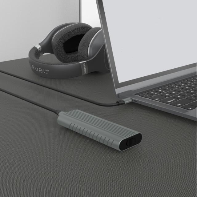 Ewent - EW7025 caja para disco duro externo Caja externa para unidad de estado sólido (SSD) Gris M.2