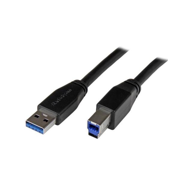 StarTech.com - Cable Activo USB 3.0 SuperSpeed de 5 metros - A Macho a B Macho