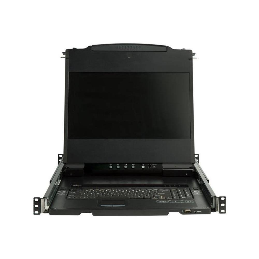 StarTech.com - Consola KVM de Doble Carril HD 1080p para Rack de Servidores - Teclado QWERTY - KVM de 1 Puerto DVI/VGA con Monit