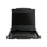 StarTech.com - Consola KVM de Doble Carril HD 1080p para Rack de Servidores - Teclado QWERTY - KVM de 1 Puerto DVI/VGA con Monit