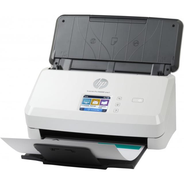 HP - ScanJet Pro N4000 snw1 Escáner alimentado con hojas 600 x 600 DPI A4 Negro, Blanco