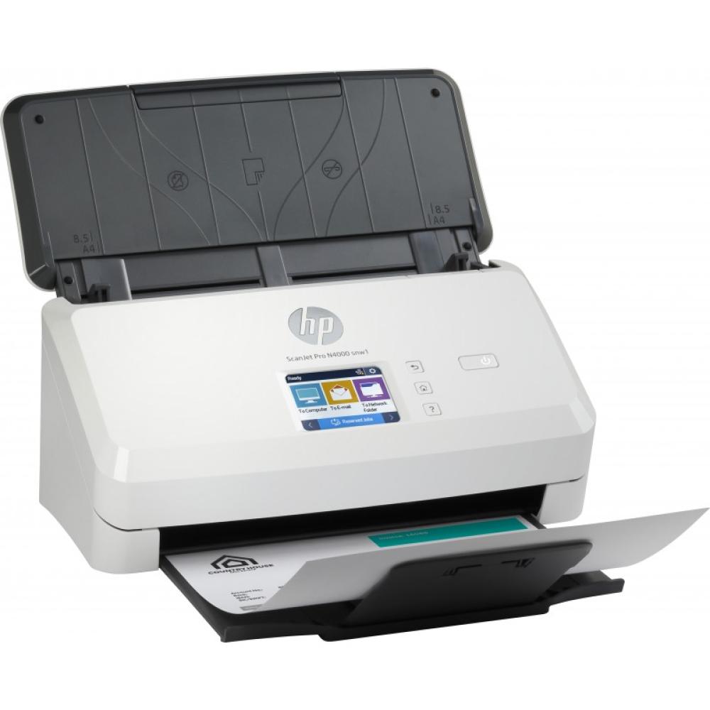 HP - ScanJet Pro N4000 snw1 Escáner alimentado con hojas 600 x 600 DPI A4 Negro, Blanco
