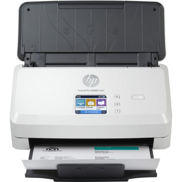 HP - ScanJet Pro N4000 snw1 Escáner alimentado con hojas 600 x 600 DPI A4 Negro, Blanco