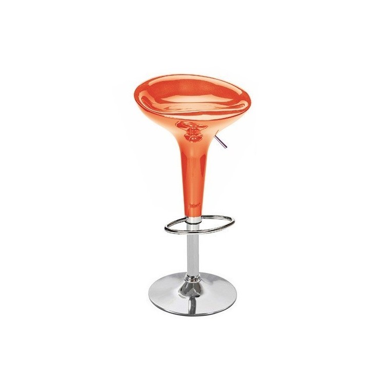 Taburete AUSTIN ( L ), cromado, abs naranja