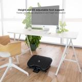 TooQ - Reposapiés Ajustable en Altura e Inclinación ''Confort'', Negro