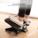 TooQ - Reposapiés Ajustable en Altura e Inclinación ''Confort'', Negro