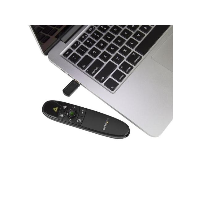 StarTech.com - Mando a Distancia para Presentaciones Inalámbrico con Puntero Láser Verde - 27m