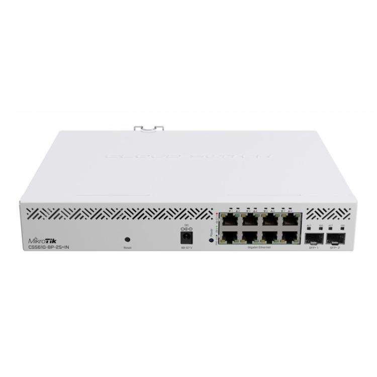 Mikrotik - CSS610-8P-2S+IN switch Gestionado Gigabit Ethernet (10/100/1000) Energía sobre Ethernet (PoE) Blanco