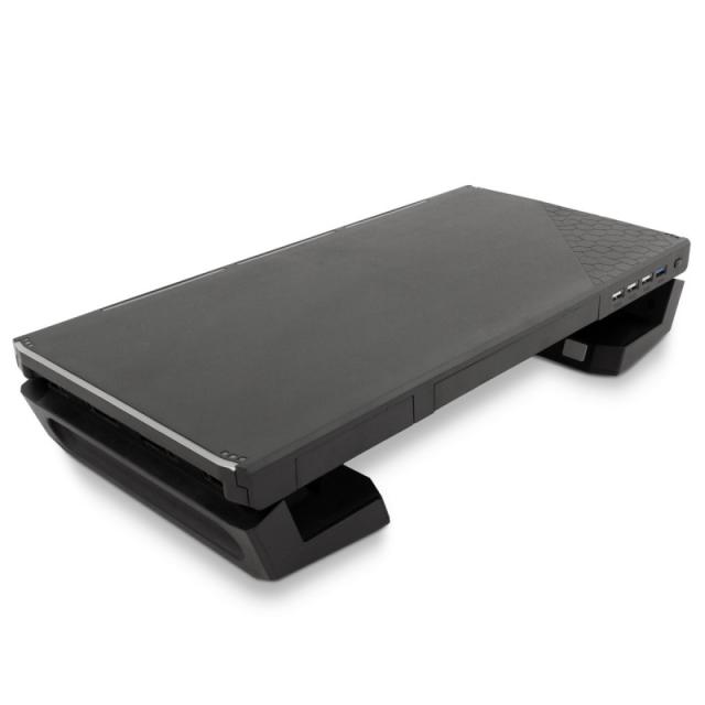 Deep Gaming - DEEPGAMING SOPORTE PARA MONITOR CON HUB 4USB + ILUMINACION RGB