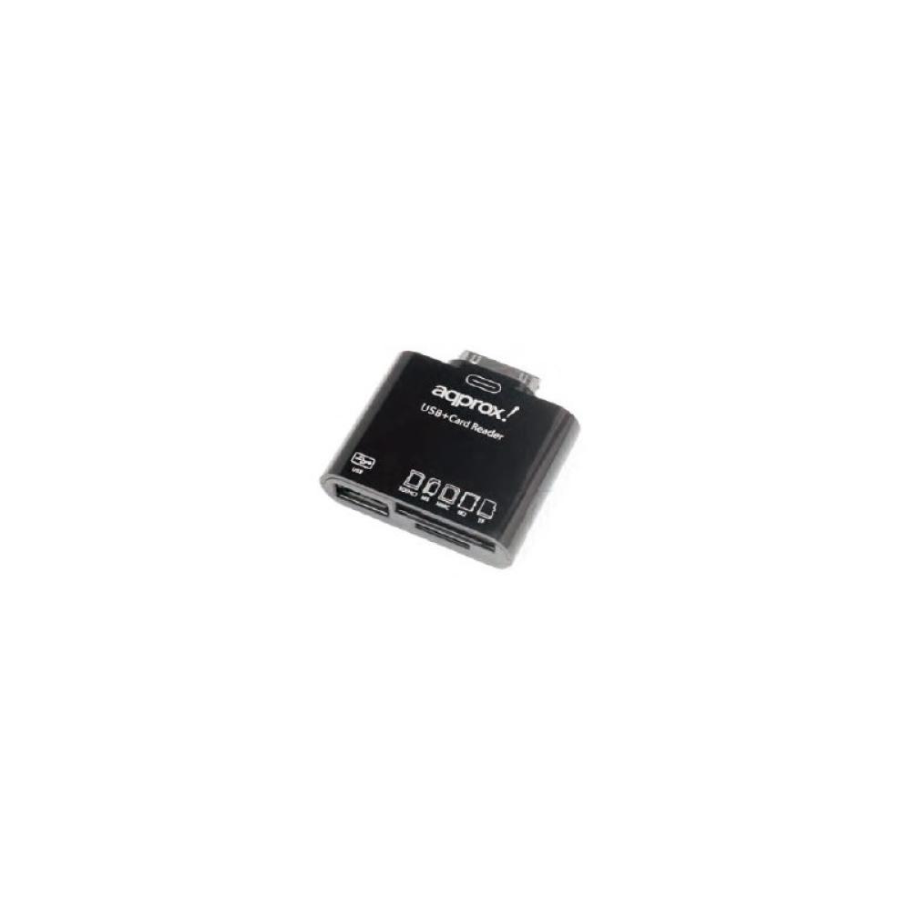 Approx - appCRS lector de tarjeta Samsung 30-pin Negro