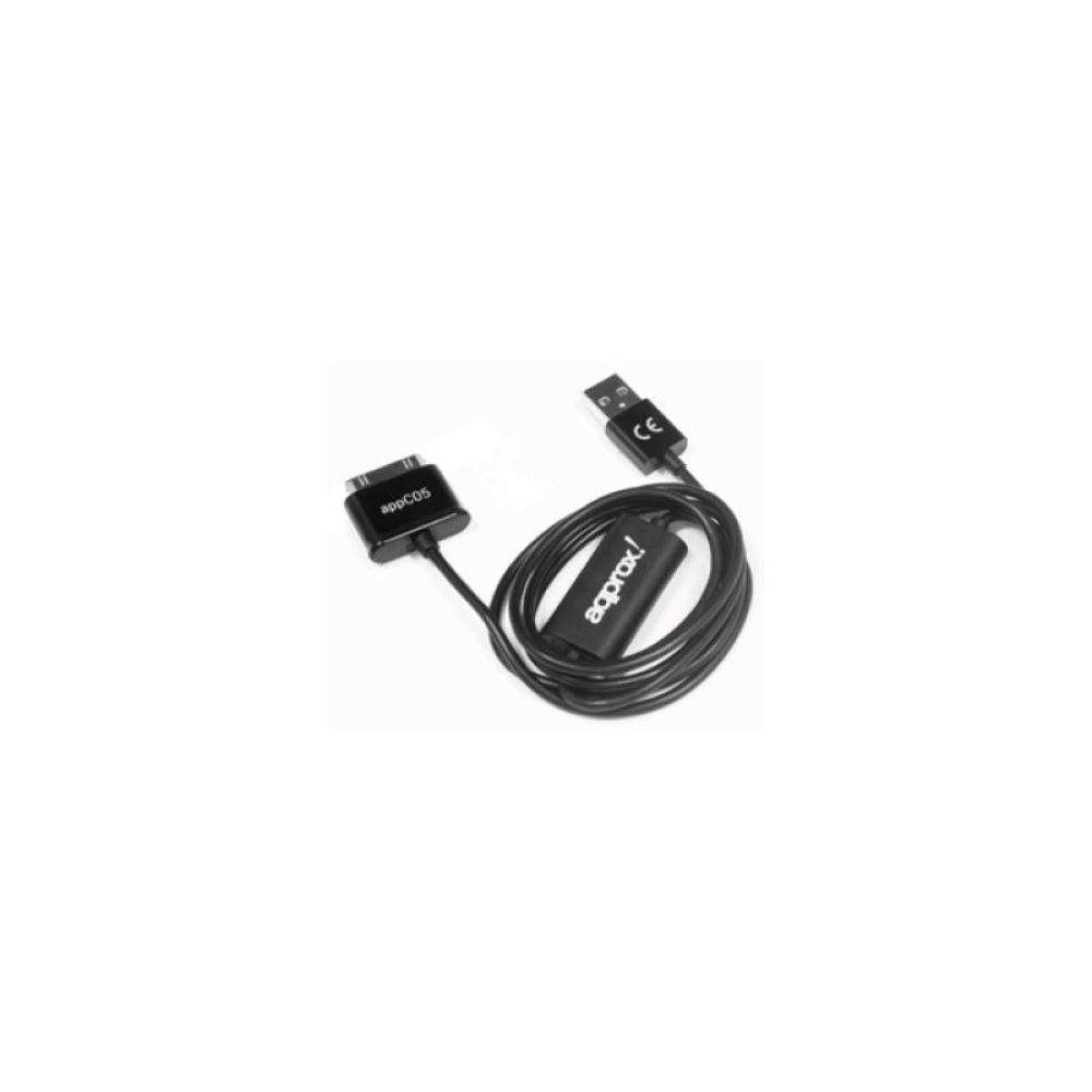 Approx - appC05 cable de teléfono móvil Negro 1 m USB A Samsung 30-pin