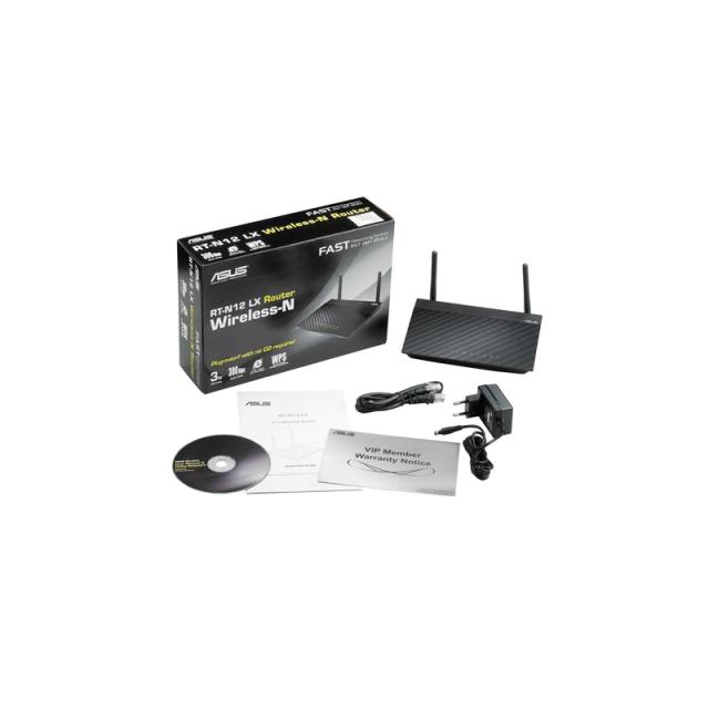ASUS - RT-N12LX router inalámbrico Ethernet rápido Negro