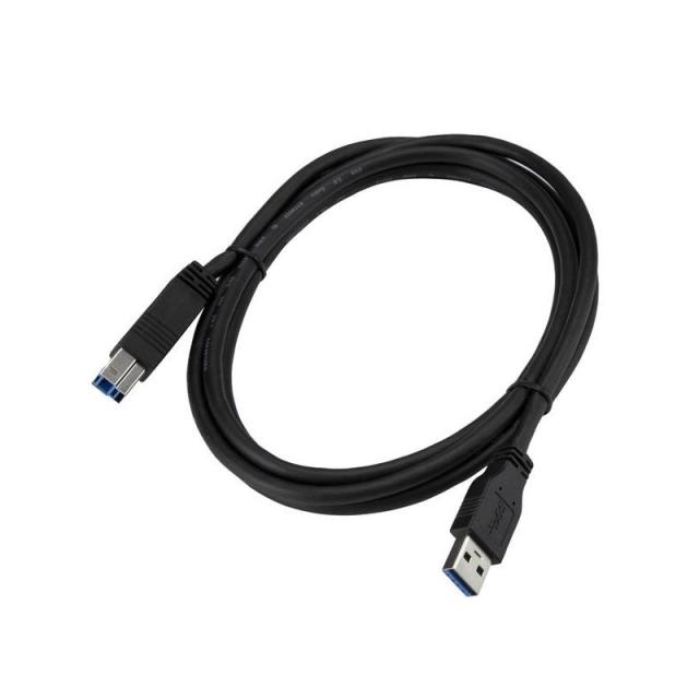 StarTech.com - Cable Certificado 2m USB 3.0 Super Speed USB B Macho a USB A Macho Adaptador para Impresora - Negro