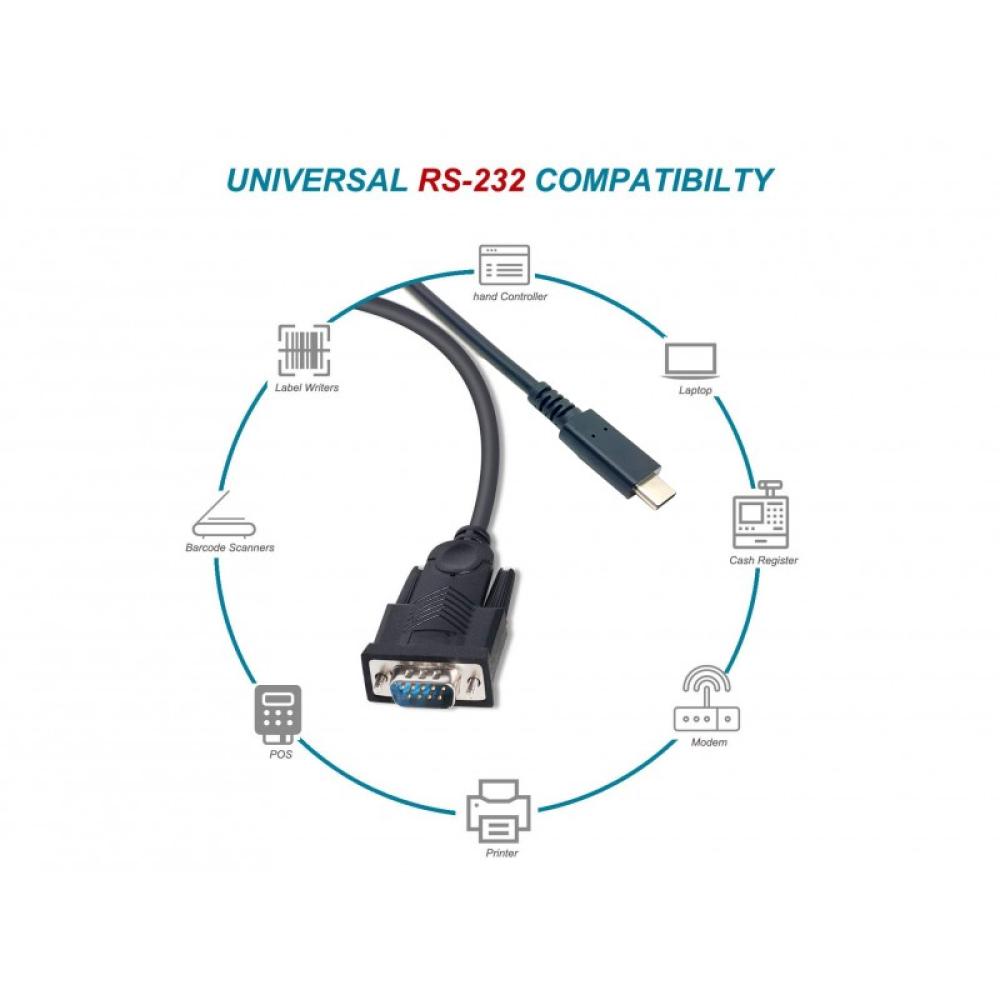 Equip - Cable USB-C a serie (DB9), M/M, 1,5 m