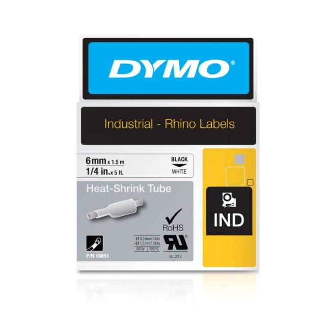 DYMO - Etiquetas para tubos termorretráctiles IND