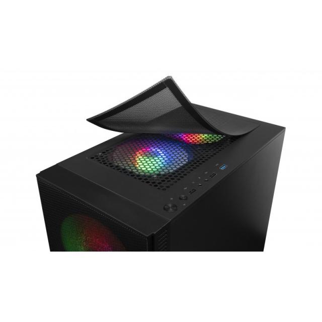 Mars Gaming - MCZ, Caja PC Compacta Premium, MicroATX, Panel + Frontal Mesh, Negro