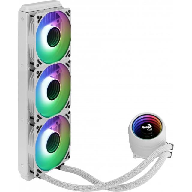 Aerocool - MIRAGEL360W Refrigeración Líquida CPU 3xVentilador 12cm ARGB TDP 550W Blanco