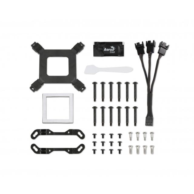 Aerocool - MIRAGEL360W Refrigeración Líquida CPU 3xVentilador 12cm ARGB TDP 550W Blanco