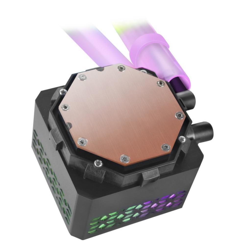 Mars Gaming - ML-ULTRA360 Negro, Refrigeración Líquida CPU, TDP 650W, Espejo Infinito, 3 Ventiladores Silenciosos FDB ARGB, Tubo