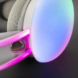 Mars Gaming - MH-GLOW Rosa, Auriculares 360° Full Chroma RGB Flow, Micrófono Cancelación de Ruido, Diseño Ultra-ligero, Almohadi