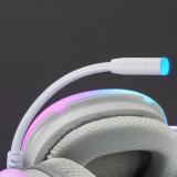 Mars Gaming - MH-GLOW Rosa, Auriculares 360° Full Chroma RGB Flow, Micrófono Cancelación de Ruido, Diseño Ultra-ligero, Almohadi