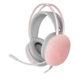 Mars Gaming - MH-GLOW Rosa, Auriculares 360° Full Chroma RGB Flow, Micrófono Cancelación de Ruido, Diseño Ultra-ligero, Almohadi
