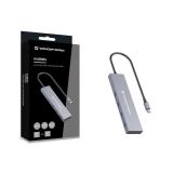 Conceptronic - HUBBIES14G hub de interfaz USB 3.2 Gen 2 (3.1 Gen 2) Type-C 10000 Mbit/s Gris