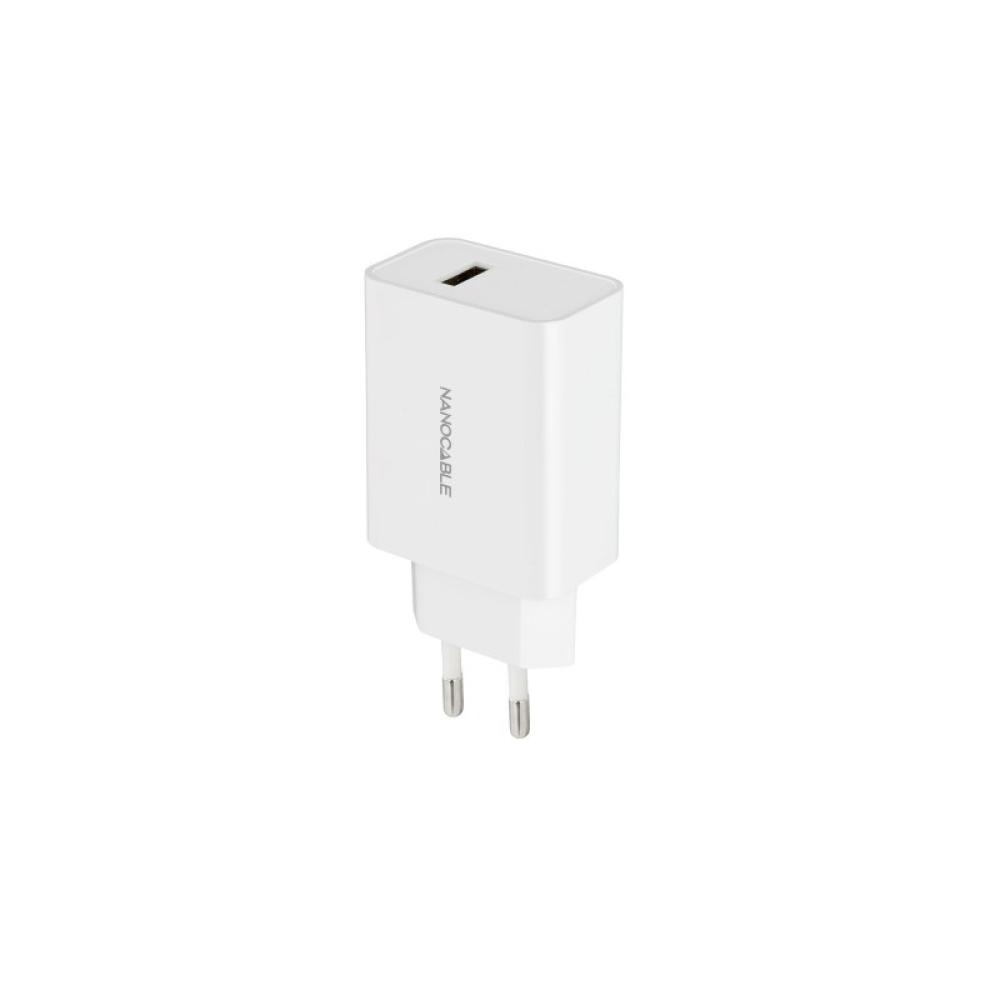 Nanocable - Cargador USB, 5V/2.1A, Blanco