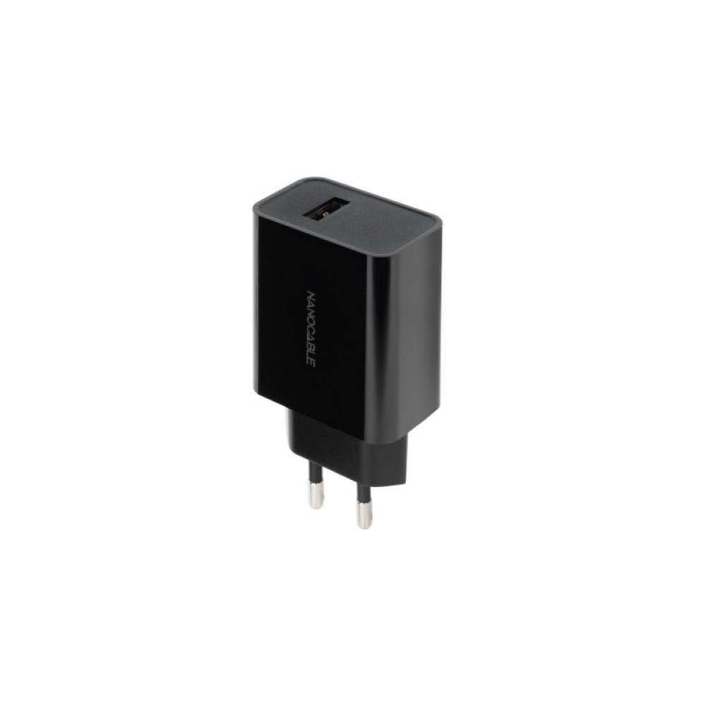 Nanocable - Cargador USB, 5V/2.1A, Negro