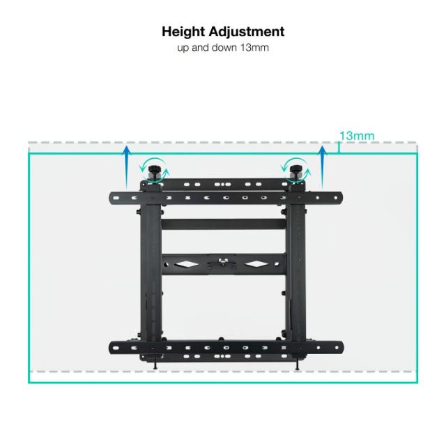 TooQ - Soporte Video Wall de Pared para Pantalla 45"-70", Negro