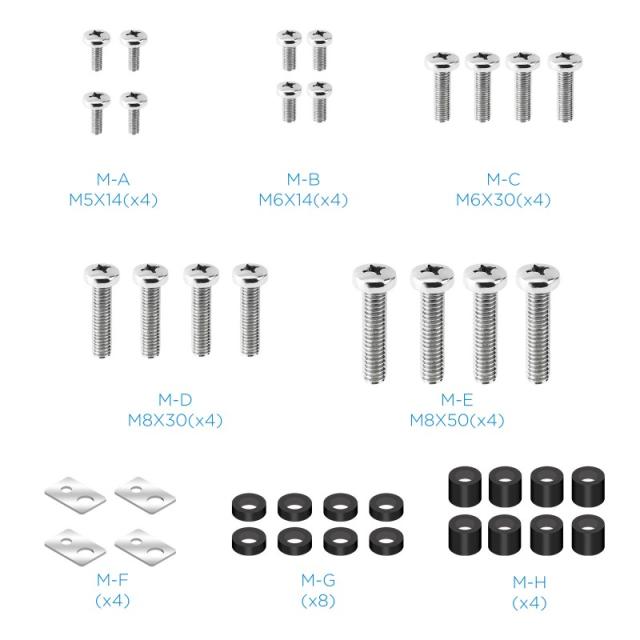 TooQ - Soporte Video Wall de Pared para Pantalla 45"-70", Negro