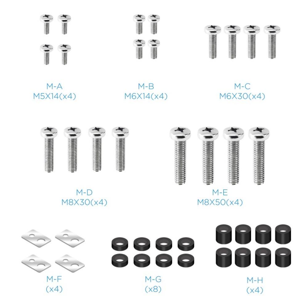 TooQ - Soporte Video Wall de Pared para Pantalla 45"-70", Negro