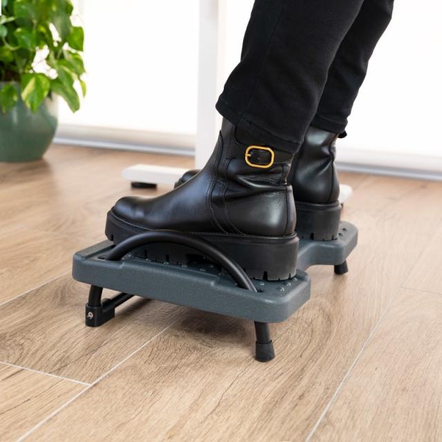 TooQ - Reposapiés Ajustable en Inclinación, Gris