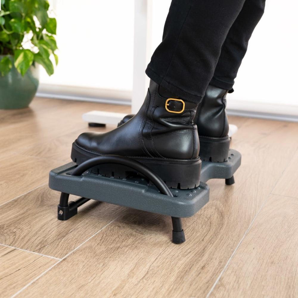 TooQ - Reposapiés Ajustable en Inclinación, Gris