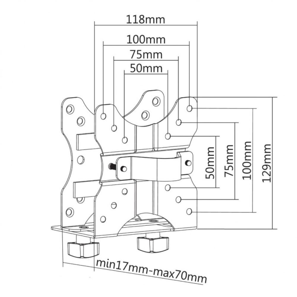 Neomounts - NM-TC100BLACK Soporte para mini PC - máx 5 kg - universal