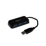 StarTech.com - Adaptador Concentrador Hub Ladrón USB 3.0 (5Gbps) Super Speed para Portátil de 4 Puertos Salidas - Negro