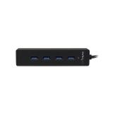 StarTech.com - Adaptador Concentrador Hub Ladrón USB 3.0 (5Gbps) Super Speed Portátil de 4 Puertos Salidas - Negro