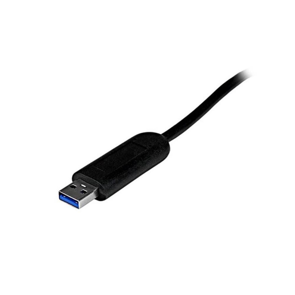 StarTech.com - Adaptador Concentrador Hub Ladrón USB 3.0 (5Gbps) Super Speed Portátil de 4 Puertos Salidas - Negro