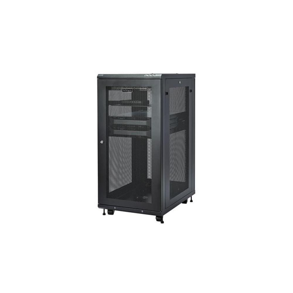 StarTech.com - Armario Rack para Servidores 24U 19" 4 Columnas - Rack de Servidores con Cerradura y Seguro - Rack con Ruedas y C