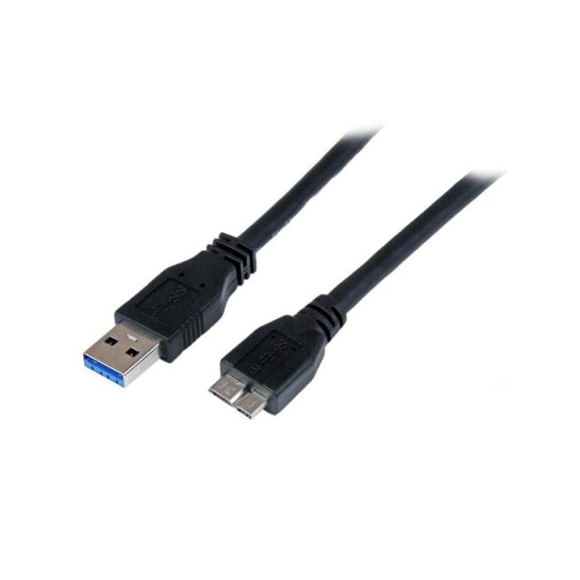 StarTech.com - Cable Certificado 1m USB 3.0 Super Speed SS Micro USB B Macho a USB A Macho Adaptador - Negro