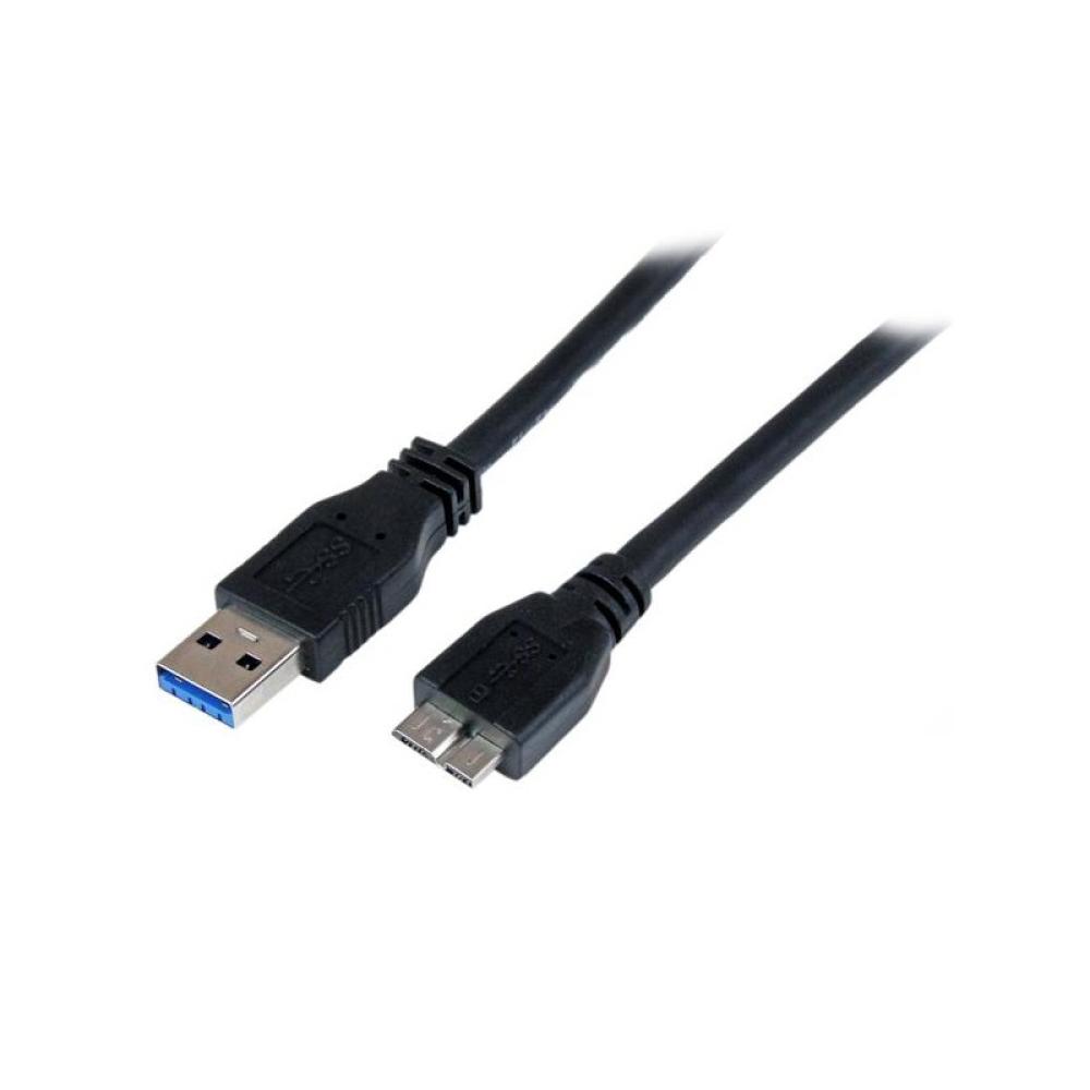 StarTech.com - Cable Certificado 1m USB 3.0 Super Speed SS Micro USB B Macho a USB A Macho Adaptador - Negro