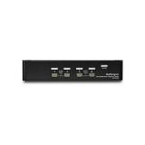 StarTech.com - Switch Conmutador KVM de 4 Puertos DisplayPort - 4K 60Hz - para Una Pantalla - Switch KVM de 4 Puertos DP 1.2 con
