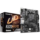 GIGABYTE - Placa base A520M K V2 - Compatible con CPUs AMD Ryzen serie 5000 AM4, hasta 5100MHz DDR4 (OC), PCIe Gen3 x4 M.2, LAN