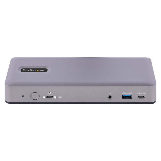 StarTech.com - Docking Station USB-C 4K30 Triple /4K60 Doble - Modo Alt DP/DP/HDMI - Hub USB de 7 Puertos - PD 3.0 - GbE - Audio