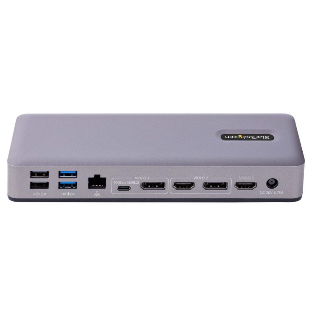 StarTech.com - Docking Station USB-C 4K30 Triple /4K60 Doble - Modo Alt DP/DP/HDMI - Hub USB de 7 Puertos - PD 3.0 - GbE - Audio