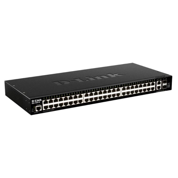 D-Link - DGS-1520-52 switch Gestionado L3 10G Ethernet (100/1000/10000) 1U Negro